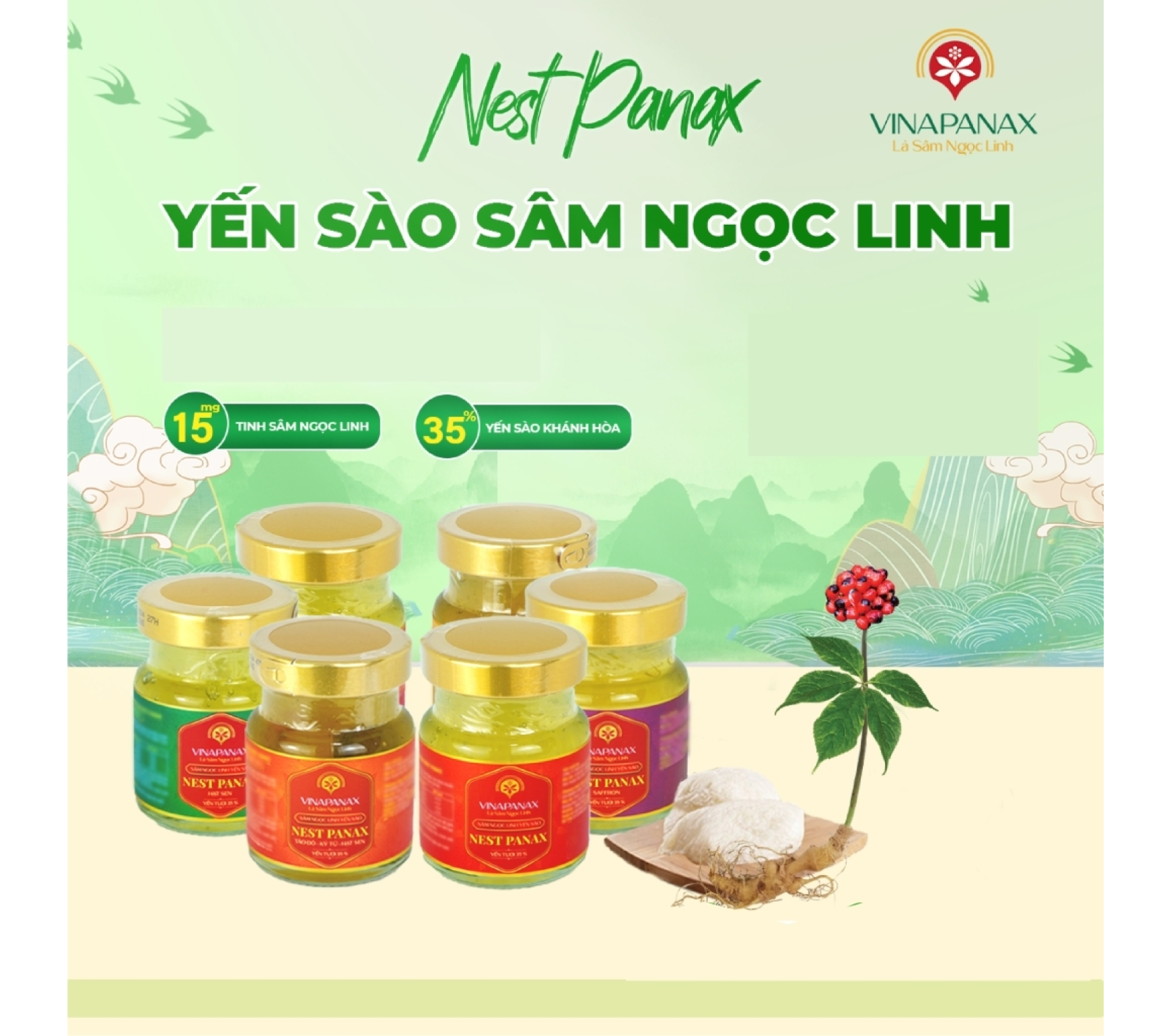Yến Sào Sâm Ngọc Linh Nest Panax (1 lọ x 70ml )