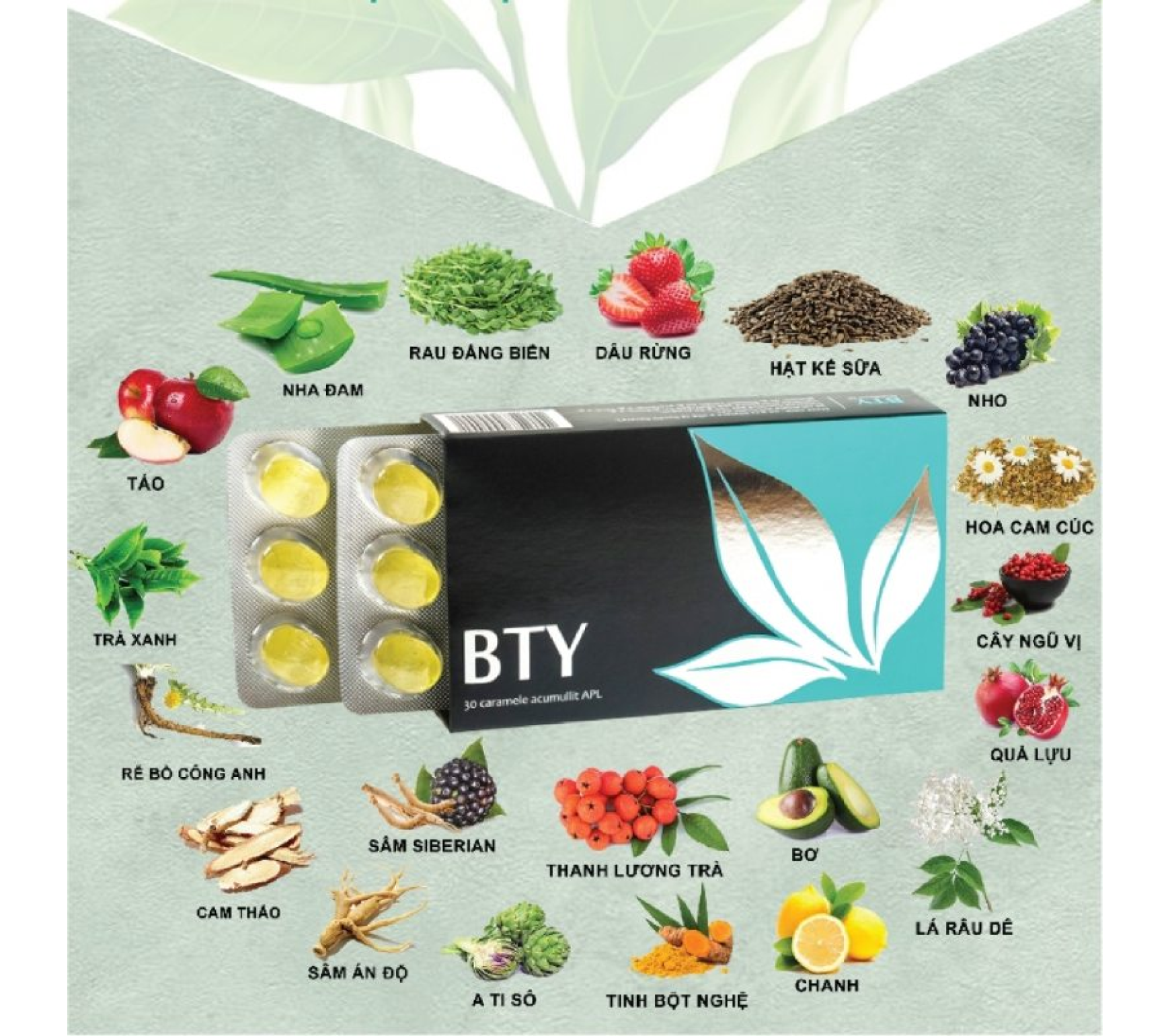 Kẹo Ngậm BTY Vị Trà Pha Chế Và Dâu Tây – Đẹp Toàn Diện APLGO