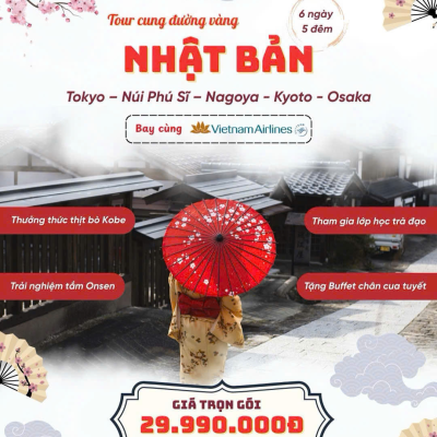 Tour cung đường vàng Nhật Bản