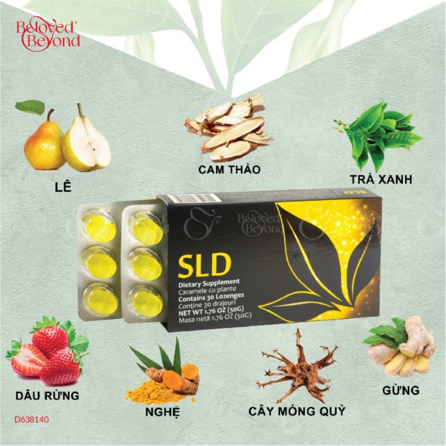 Kẹo Ngậm SLD Vị Lê Và Bạc Hà Giúp Trơn Trượt Khớp Xương APLGO